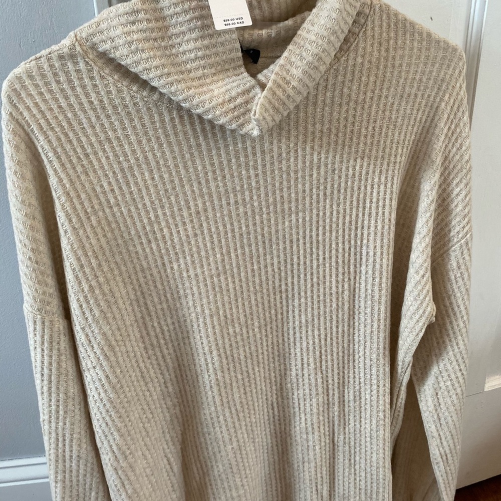 NWT!!! Anthropologie thermal long sleeve cowl neck